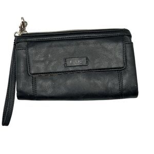 Relic Women's Black Leather Wallet Wristlet Vintage